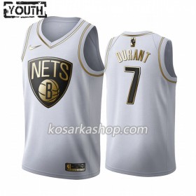 Dres Brooklyn Nets Kevin Durant 7 Nike 2019-20 Bijela Golden Edition Swingman - Dječji